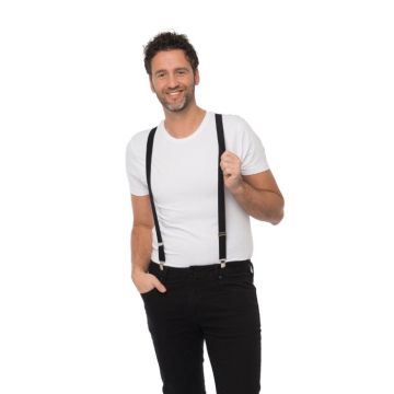 Hängslen svarta one-size unisex