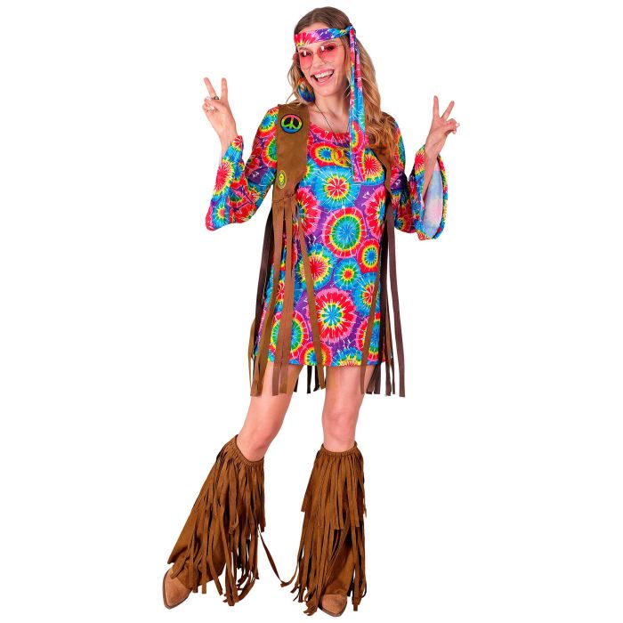 Hippiekostym för damer - 4 delar