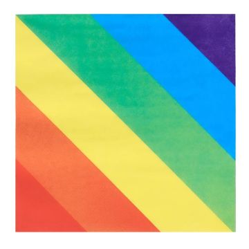 Servetter med regnbågens färger pride - 20x