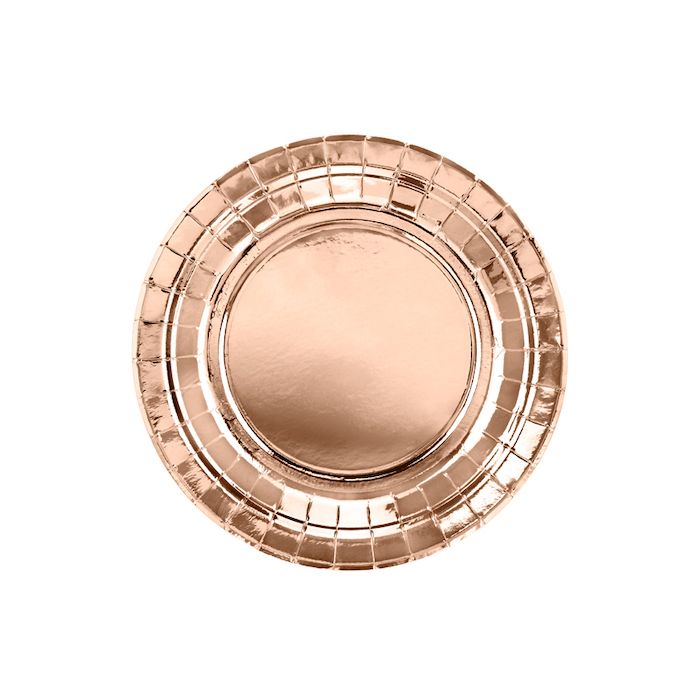Rose Gold papptallrik 6x - 18 cm