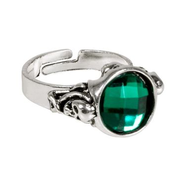 Ring med grön sten - onesize