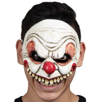 Läskig halv clownmask