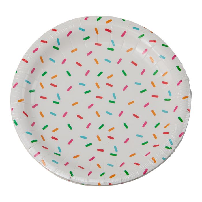 Papptallrik med karamellmönster 8x - 23 cm