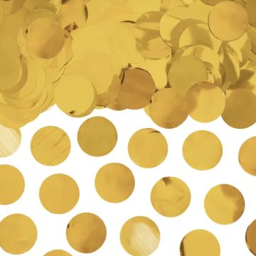 Rund guld konfetti - 15 g