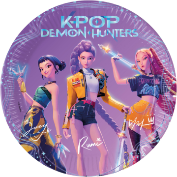 K-Pop Demon Hunters papptallrikar 23 cm - 8x