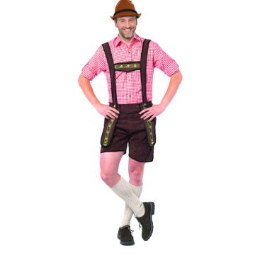 Tyroler lederhosen byxor Johann mörkbruna kort