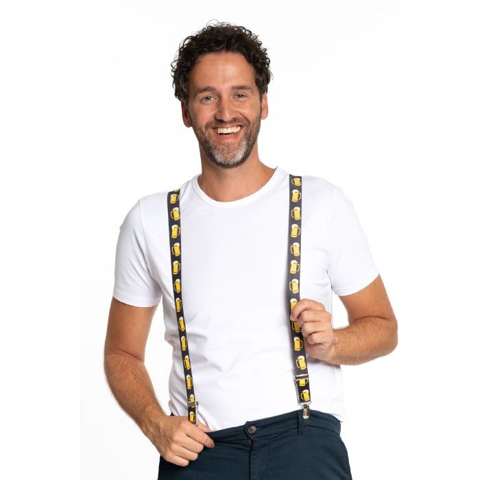 Hängslen med ölmotiv one-size unisex