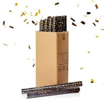 Guld konfettirör 80 cm PartyVikings 40x - Metallic Rektangulär