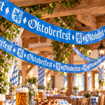 Oktoberfest dekorationsband 500x8 cm
