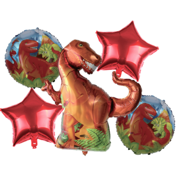 Folieballonger med dinosaurtema 5x