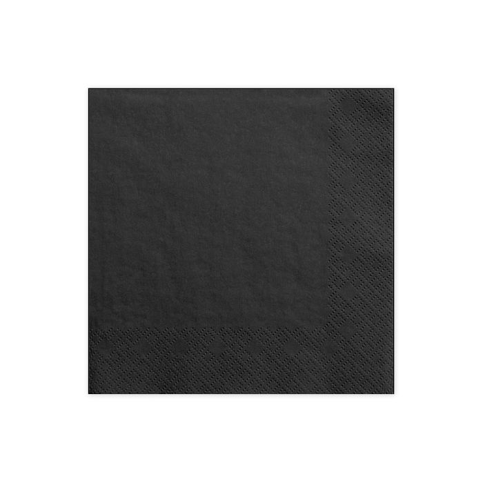 Svarta 3-Lagers Servetter 20x - 33 x 33 cm