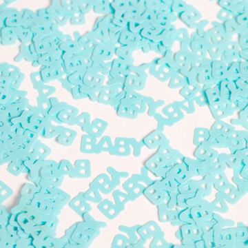 Ljusblå baby bokstav bordsdekoration - 14 g