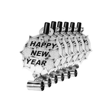 Rysler silver happy new year 6x 