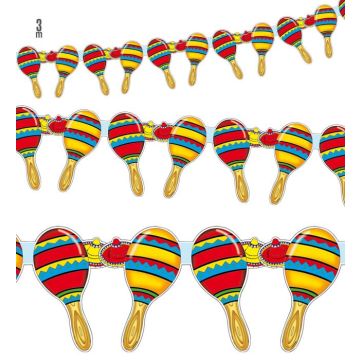 Mexikansk maracas girlang - 3 m