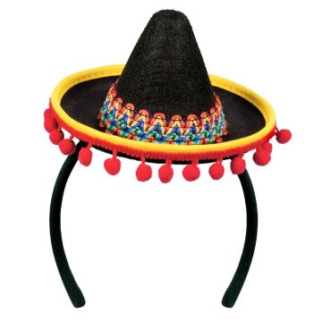 Mexikansk sombrero hårband med fransar