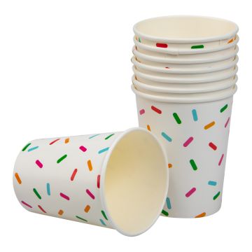 Pappersmuggar med strössel design 8x