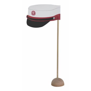 Röd Studentmössa bordflagga 6x - 5,5 x 6 cm
