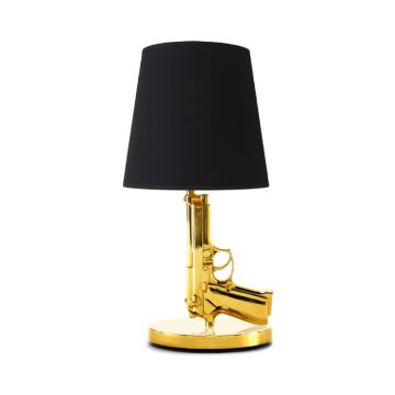 Pistol bordslampa guld 23,5x46 cm