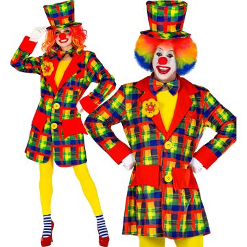 Rutiga clownjackor för vuxna