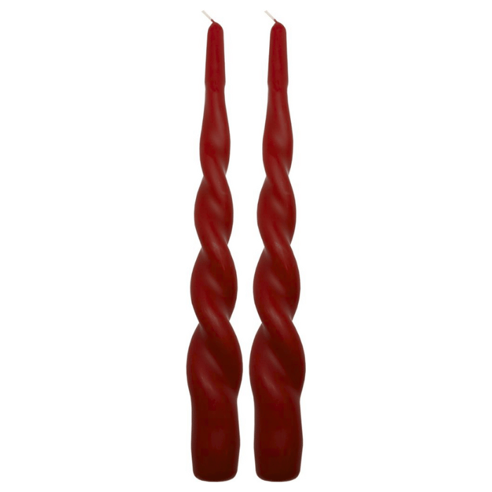 Snurriga stagelyktor bordeaux 2x - 24 cm