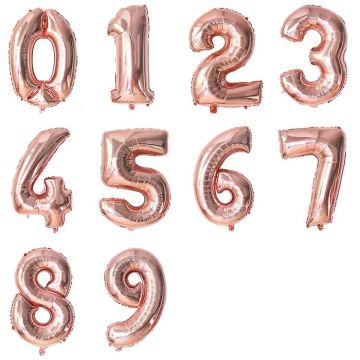 Talballonger roséguld 86 cm