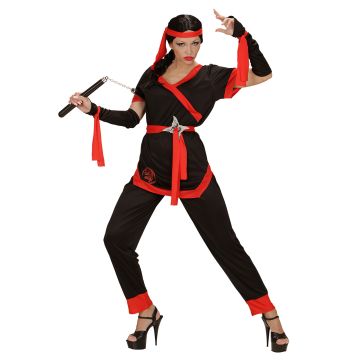 Ninjatjej kostym för damer