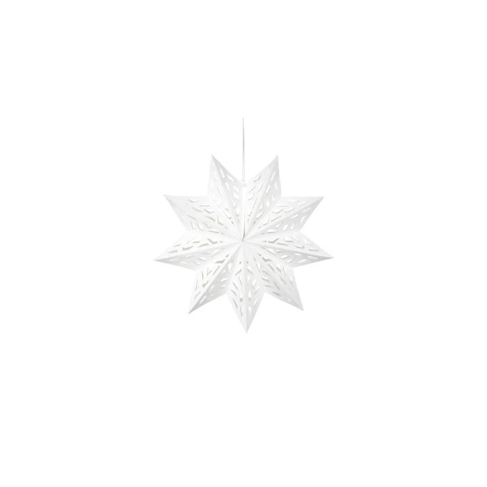 Julstjärna papper hängande vit 50 cm