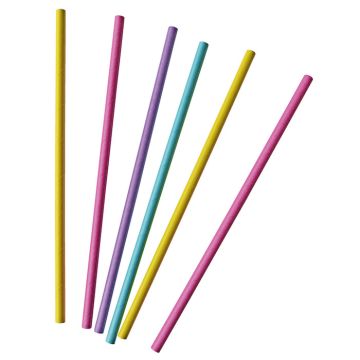 Neon Sugrör i papper 30x
