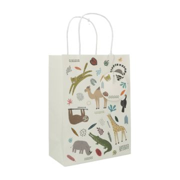 Presentpåsar med zoo-motiv 6x - 27x20 cm