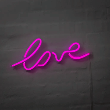 Love neon LED-skylt - 18x45 cm