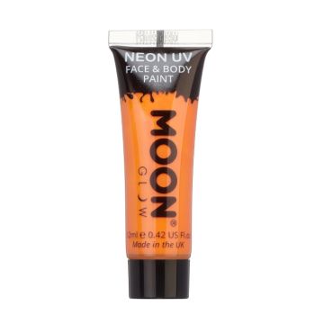 Intensiv neon UV ansikts- och kroppsmålning 12 ml Moon Creations orange