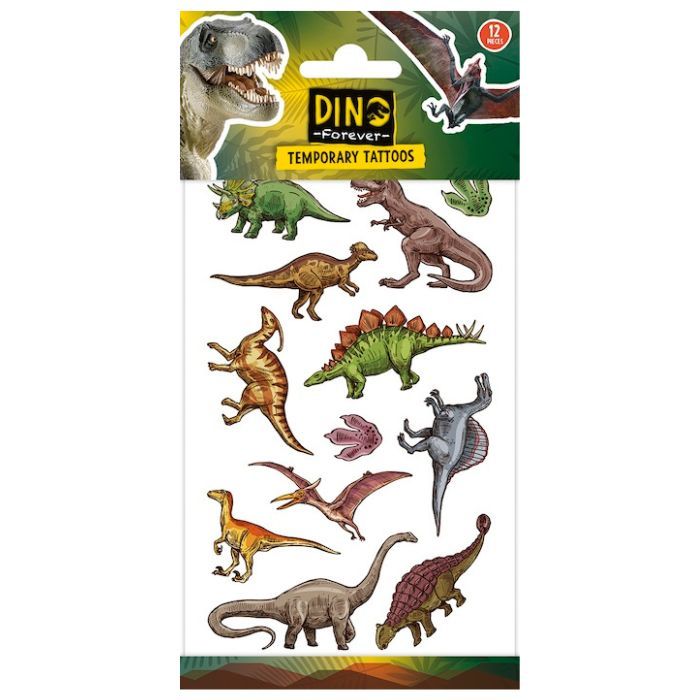 Tillfälliga och konstgjorda dinosaurietatueringar 12x