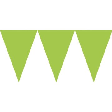 Grön Plastflagggirlang - 4,5 meter