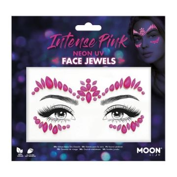 Ansiktssmycken Neon UV Intensiv Rosa