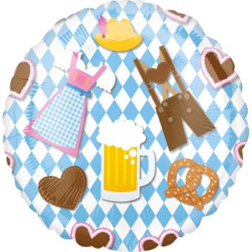 Oktoberfest motiv folieballon - 43 cm