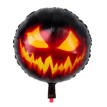 Skrämmande halloween pumpa folieballong - Ø45 cm