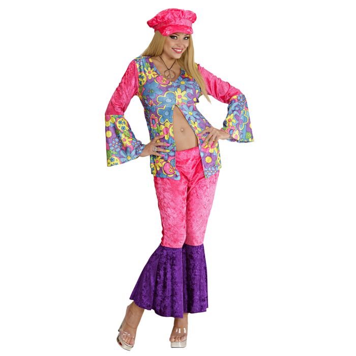 Hippieset för damer i sammet med hatt