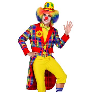 Rutiga clownjacka med skört för vuxna