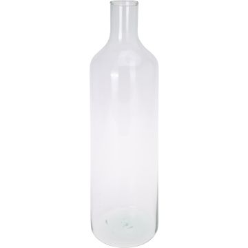 Vas i återvunnet glas med smal hals, ca. Ø 15 x H 53 cm