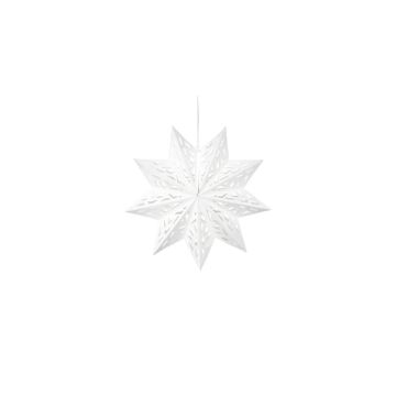 Julstjärna papper hängande vit 50 cm