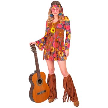 Färgglad hippiekostym för damer