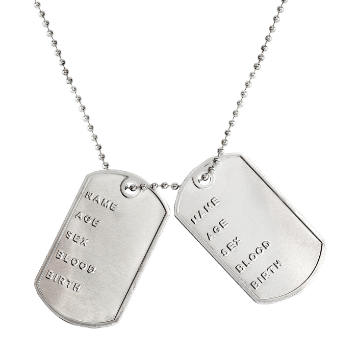 Dogtag militär halsband