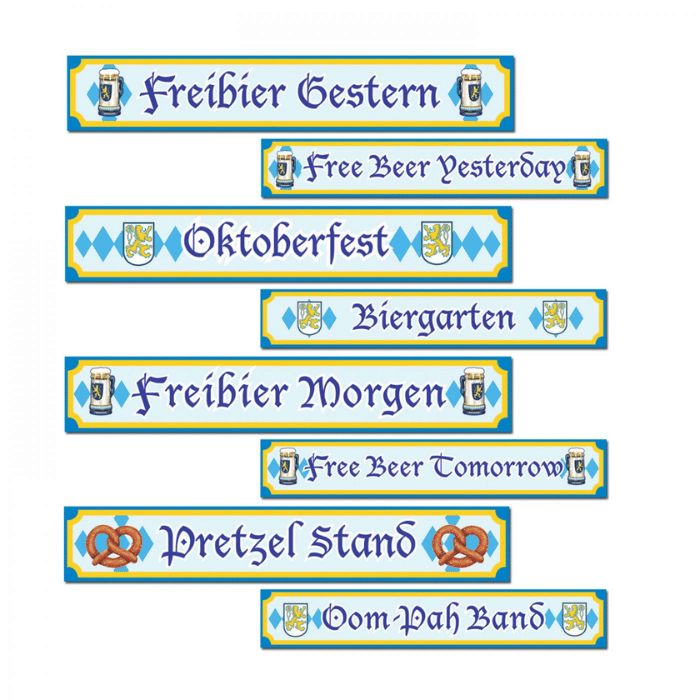 Oktoberfest vägmärken - 10x60 cm