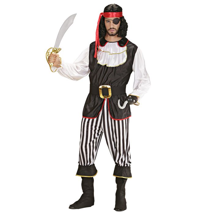 Elegant piratkaptenkostym för män