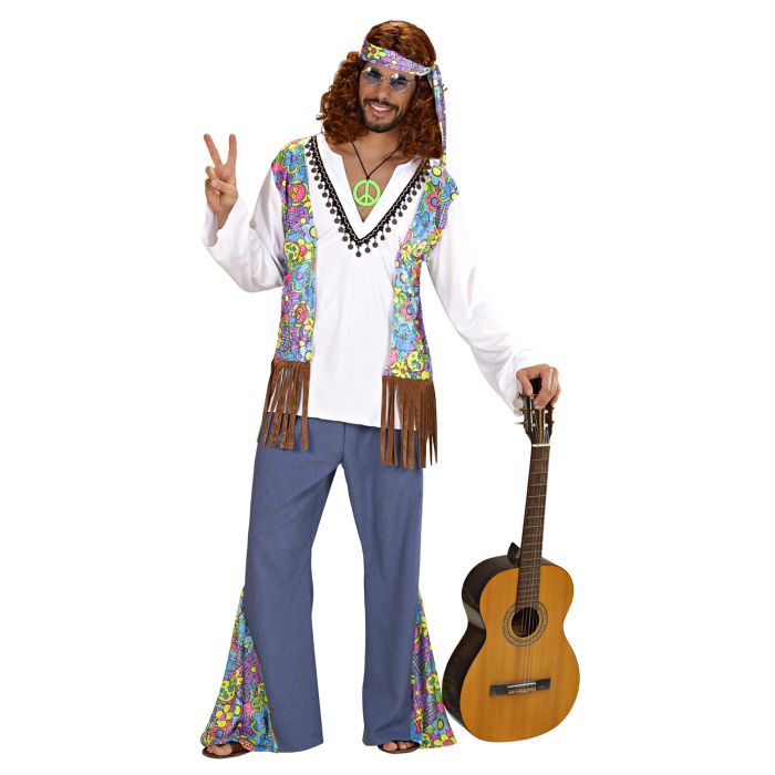 Woodstock hippie-kostym för herr