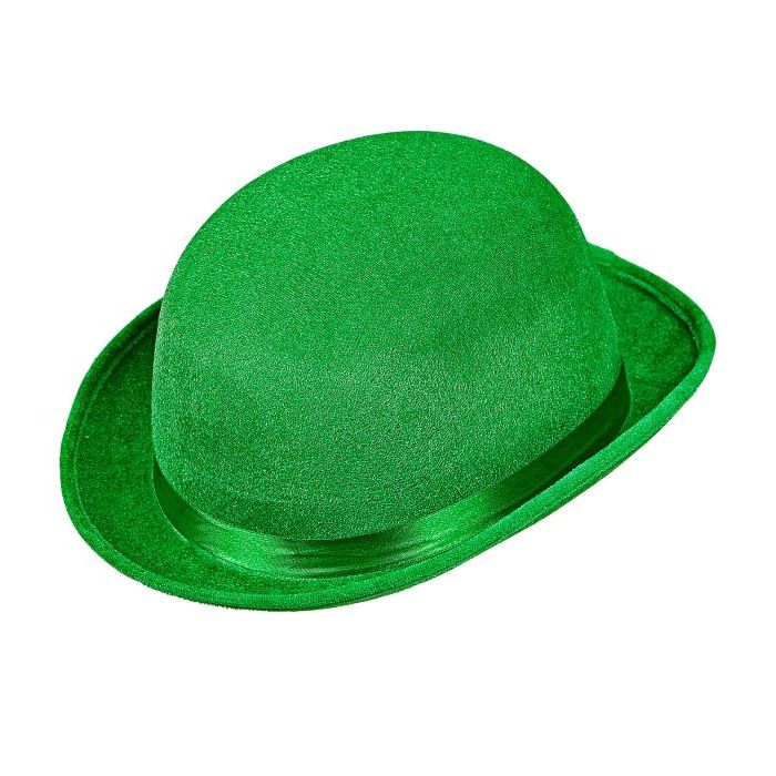Grön St. Patricks Day bowler hatt med band