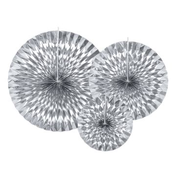 Silver Rosetter x3 - 40, 32, 23 cm