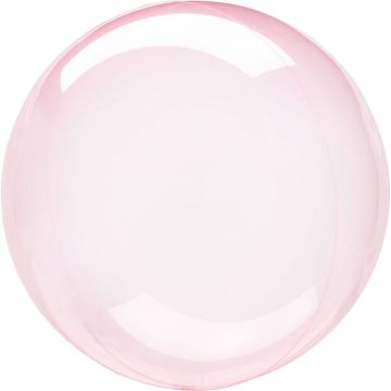 Rosa transparent folieballong - Ø45-55 cm