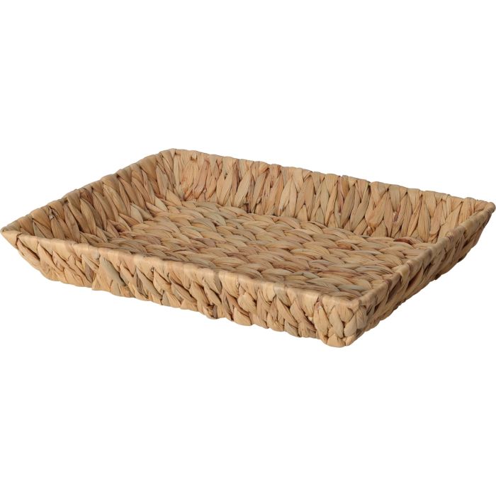 Rektangulär korg i vattenhyacint 38x28 cm