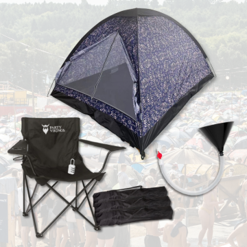 Festivalpaket 4 personer premium - BJORN tält, festivalstol m.m. 